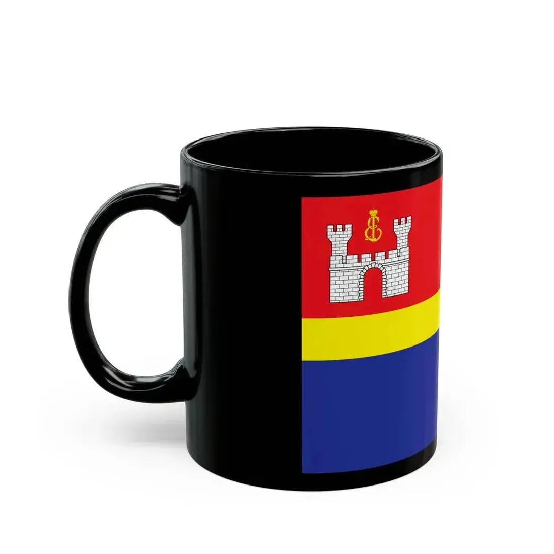 Flag of Kaliningrad Oblast Russia - Black Coffee Mug - Go Mug Yourself