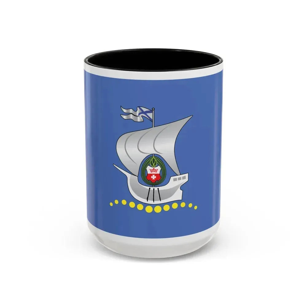 Flag of Kaliningrad Russia - Accent Coffee Mug 15oz Black - Go Mug Yourself