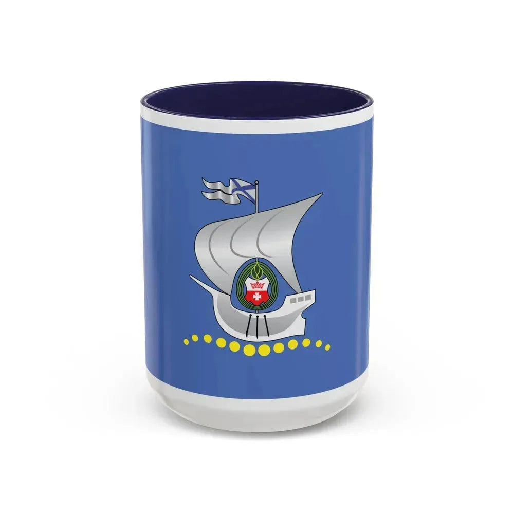 Flag of Kaliningrad Russia - Accent Coffee Mug 15oz Navy - Go Mug Yourself