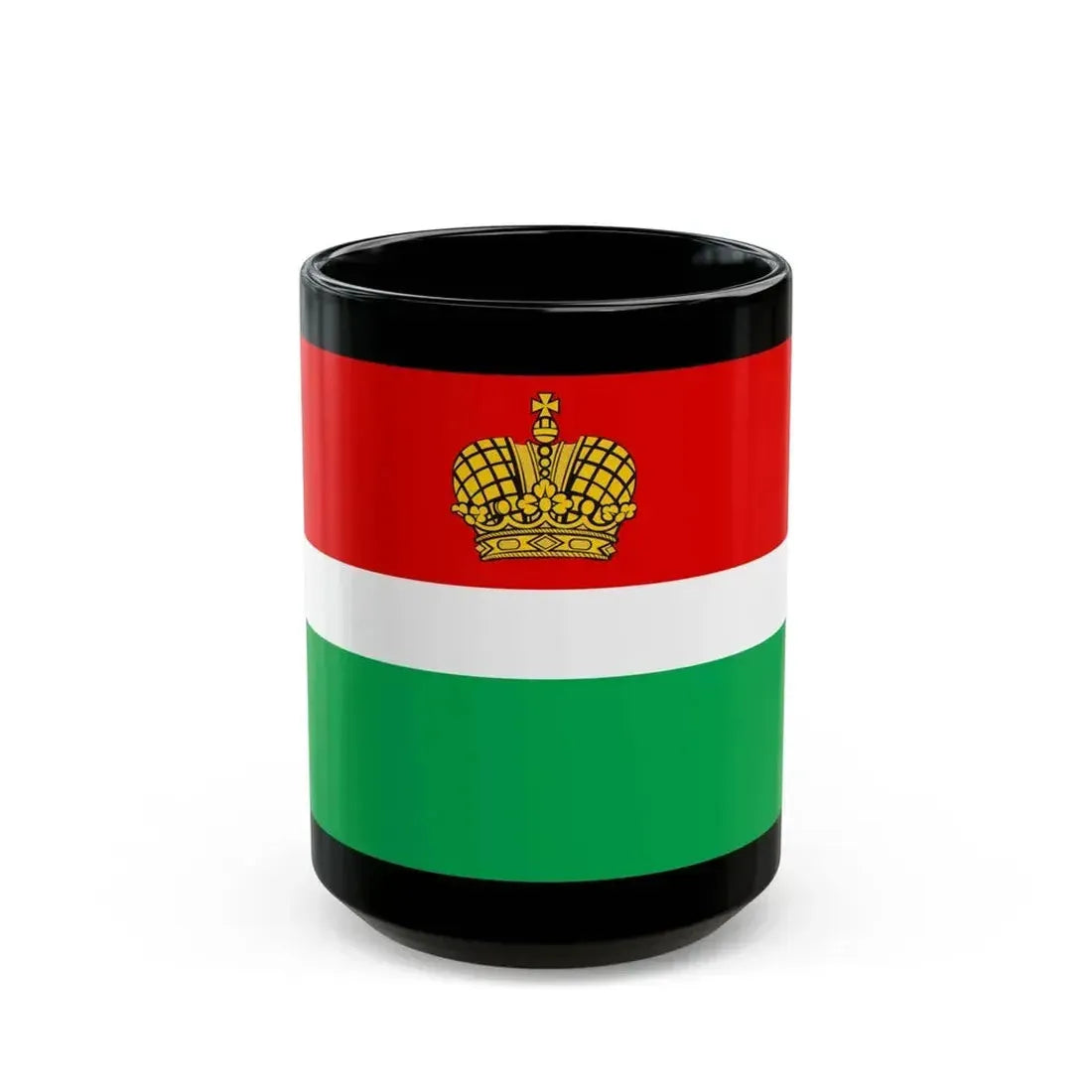 Flag of Kaluga Oblast Russia - Black Coffee Mug 15oz - Go Mug Yourself