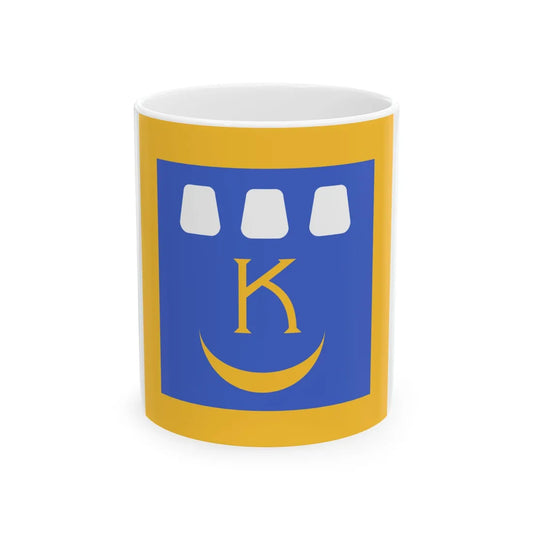 Flag of Kalush (Ukraine) White Coffee Mug 11oz - Go Mug Yourself