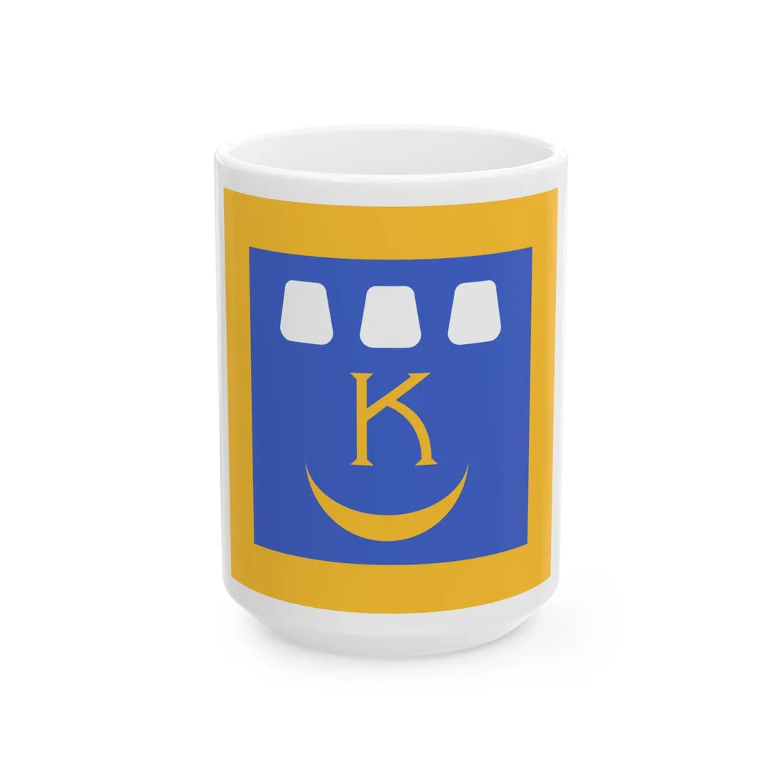 Flag of Kalush (Ukraine) White Coffee Mug 15oz - Go Mug Yourself