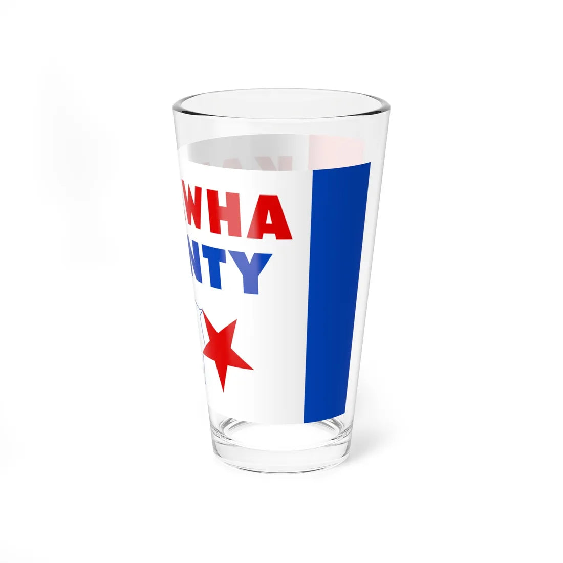 Flag of Kanawha County West Virginia (United States) Pint Glass 16oz - Go Mug Yourself