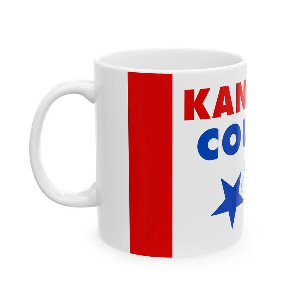 Flag of Kanawha County West Virginia (United States) White Coffee Mug - Go Mug Yourself