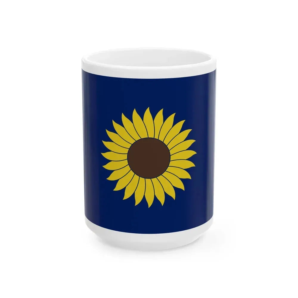 Flag of Kansas 1925-1927 (United States) White Coffee Mug 15oz - Go Mug Yourself
