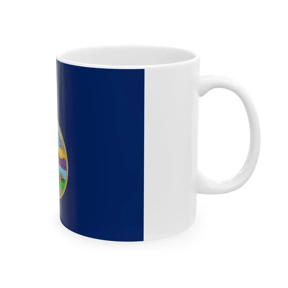 Flag of Kansas 1927-1961 (United States) White Coffee Mug - Go Mug Yourself