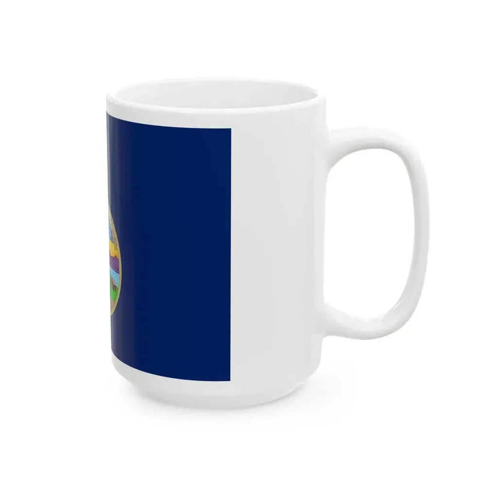 Flag of Kansas 1927-1961 (United States) White Coffee Mug - Go Mug Yourself
