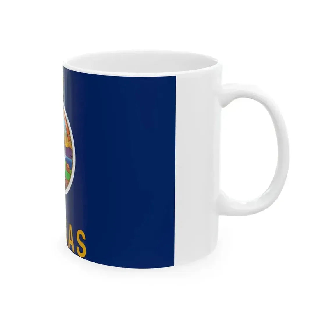 Flag of Kansas 3-2 (United States) White Coffee Mug - Go Mug Yourself