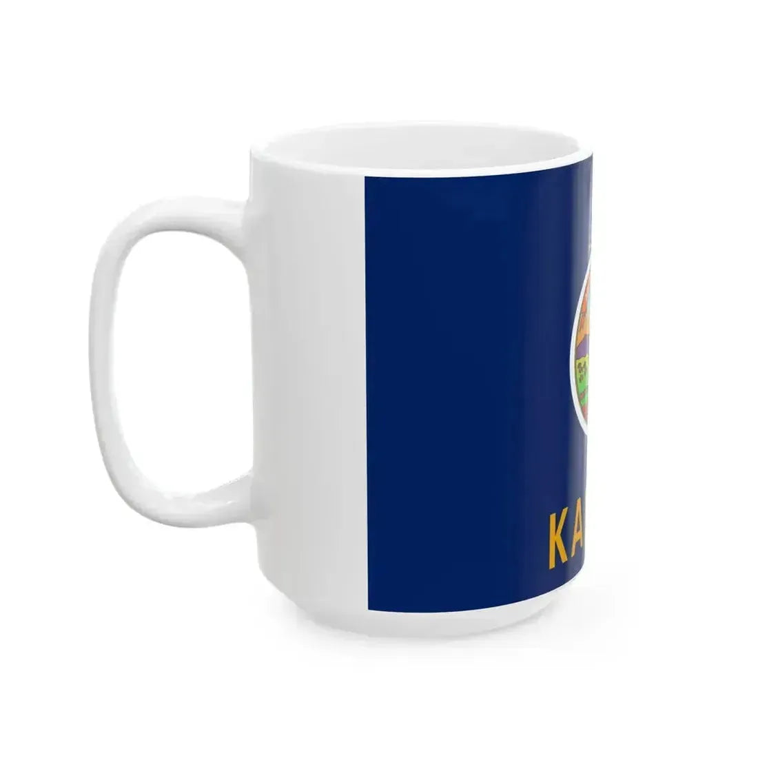Flag of Kansas 3-2 (United States) White Coffee Mug - Go Mug Yourself