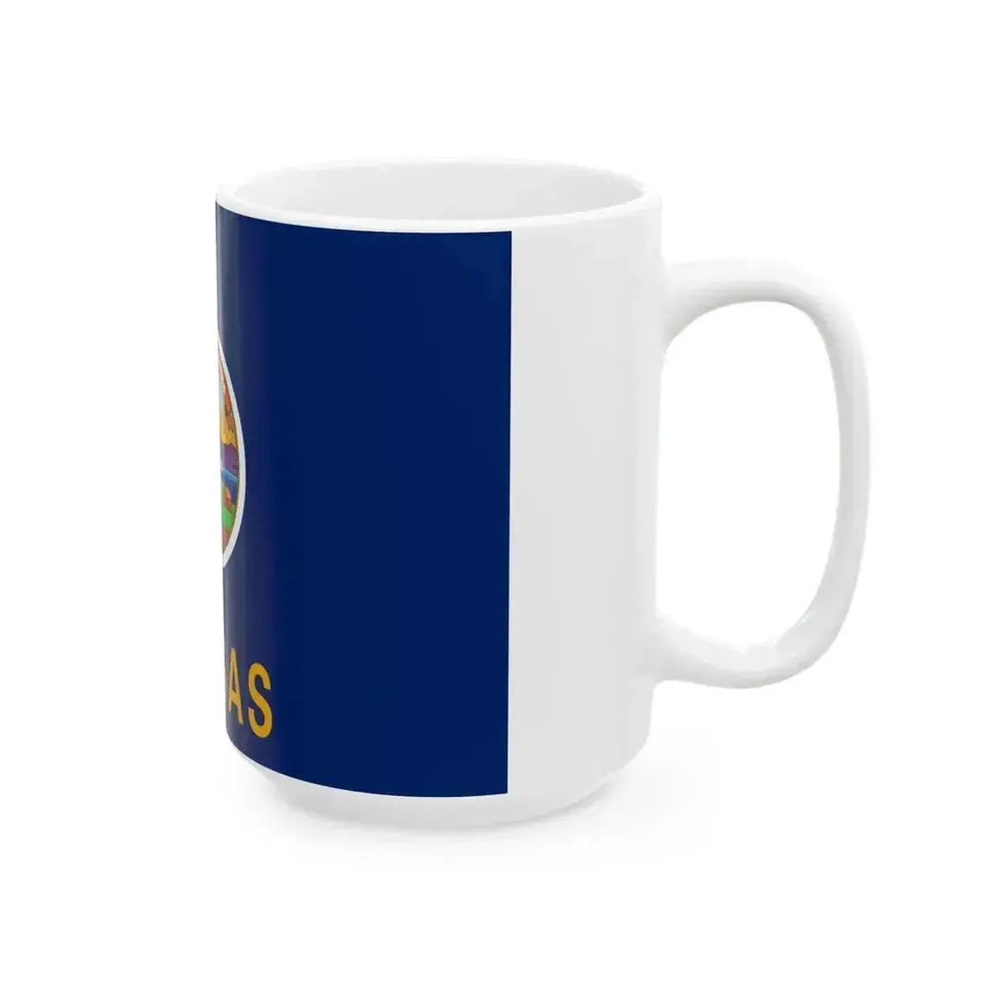 Flag of Kansas 3-2 (United States) White Coffee Mug - Go Mug Yourself