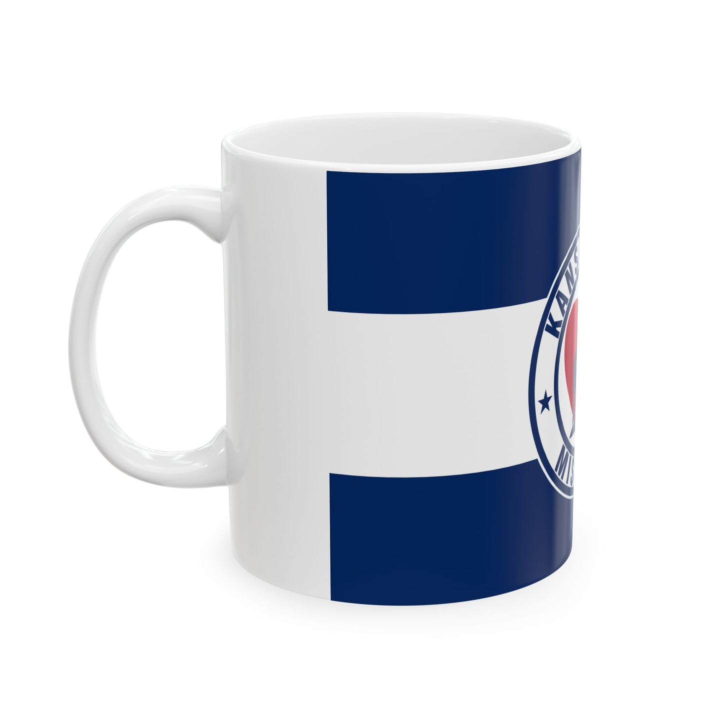 Flag of Kansas City Missouri 1944-1972 (United States) White Coffee Mug-Go Mug Yourself