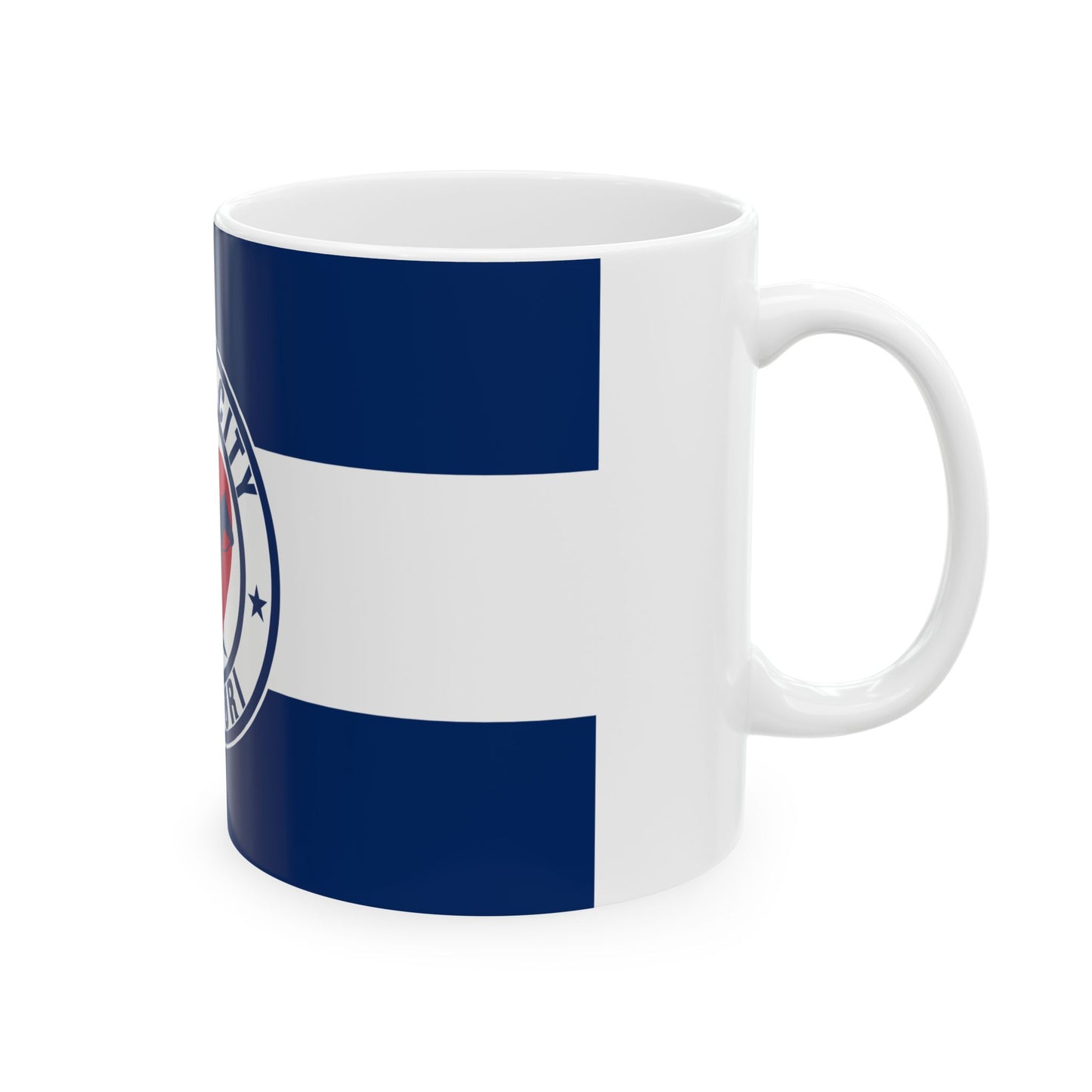 Flag of Kansas City Missouri 1944-1972 (United States) White Coffee Mug-Go Mug Yourself