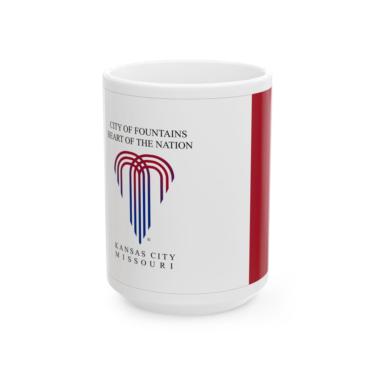 Flag of Kansas City Missouri 1992-1995 (United States) White Coffee Mug-15oz-Go Mug Yourself