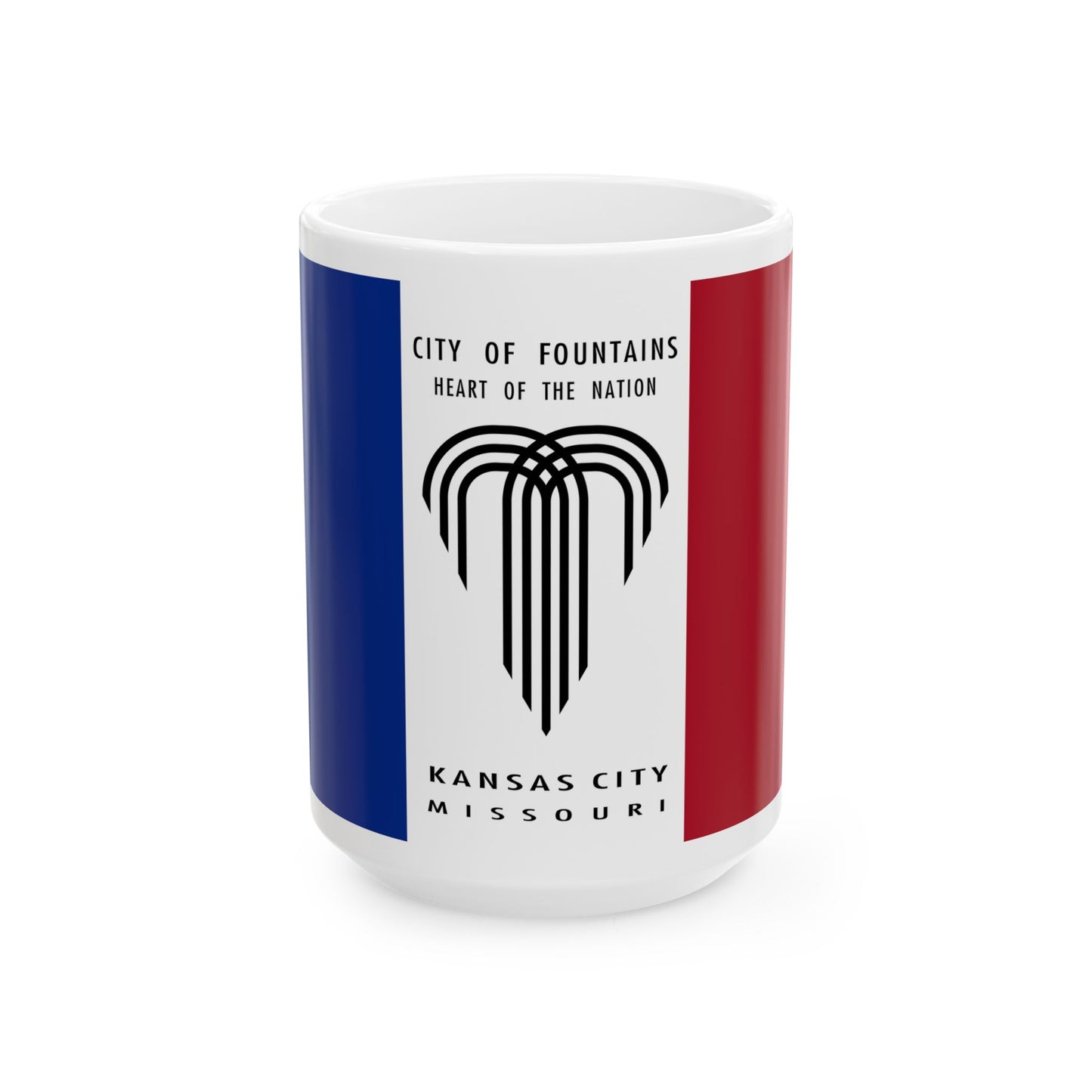 Flag of Kansas City Missouri 1995-2023 (United States) White Coffee Mug-15oz-Go Mug Yourself