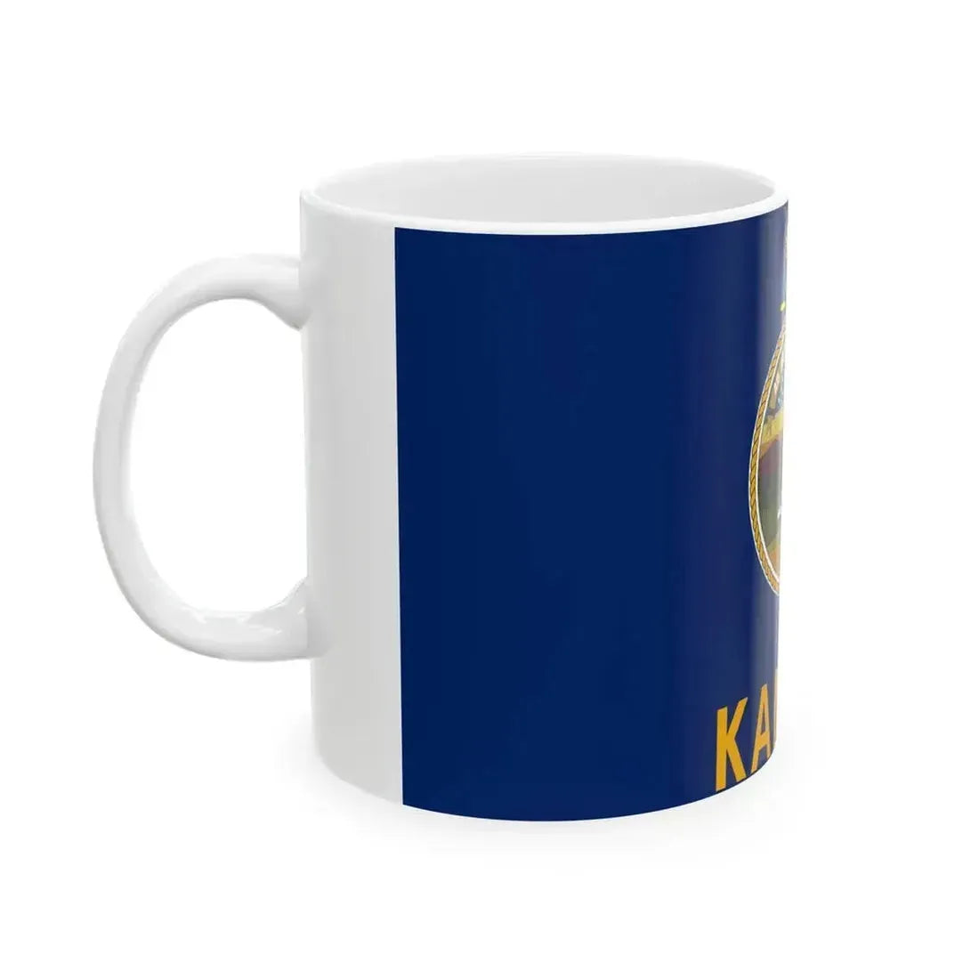 Flag of Kansas State (United States) White Coffee Mug - Go Mug Yourself