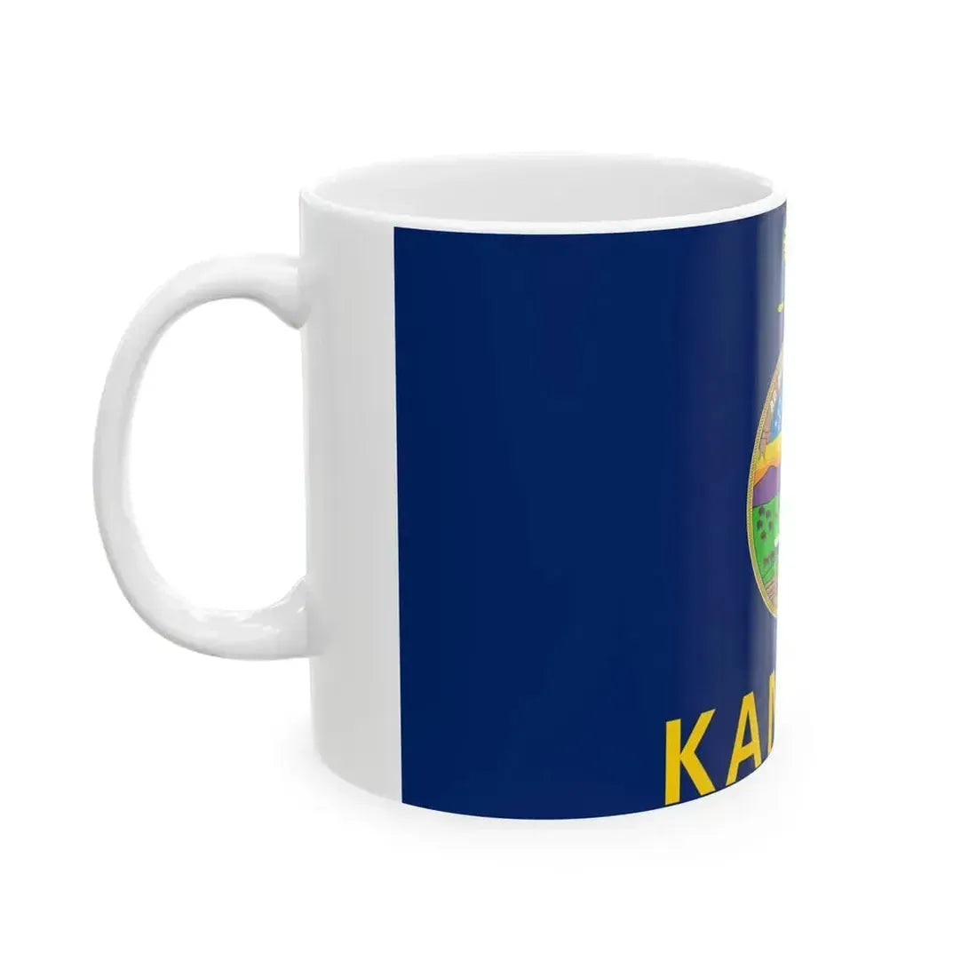 Flag of Kansas (United States) White Coffee Mug - Go Mug Yourself