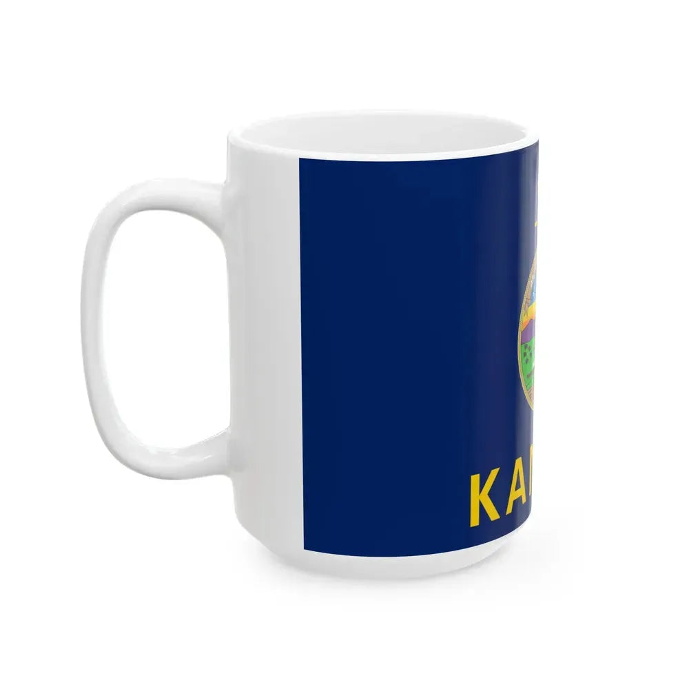 Flag of Kansas (United States) White Coffee Mug - Go Mug Yourself