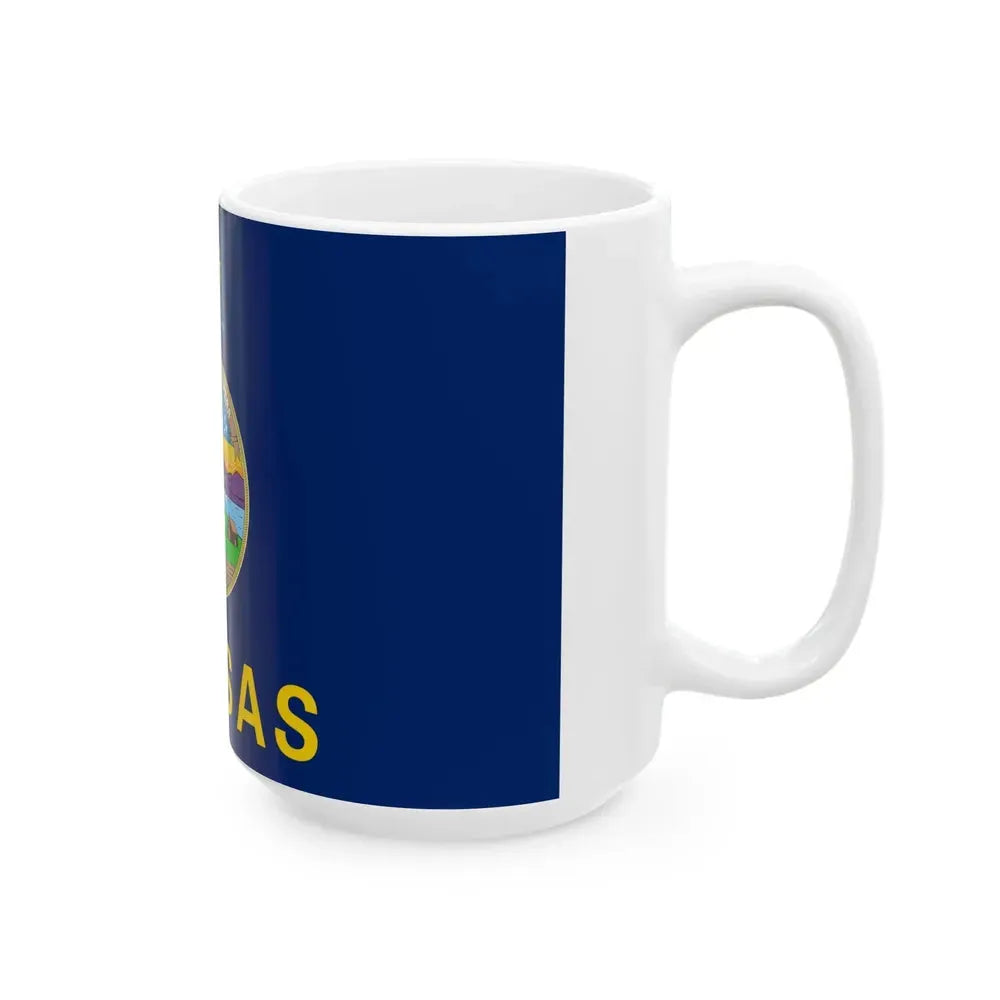 Flag of Kansas (United States) White Coffee Mug - Go Mug Yourself