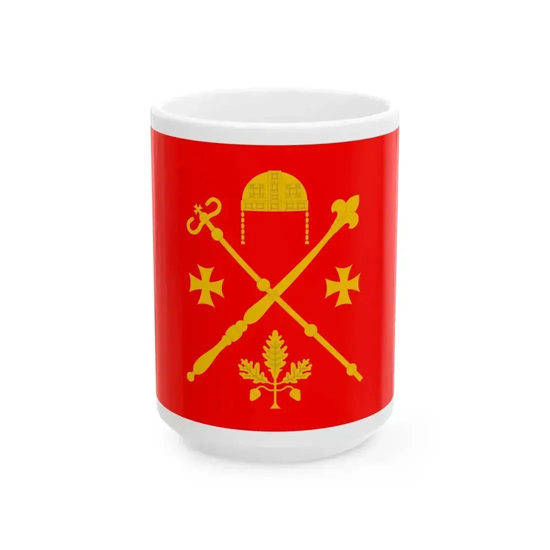 Flag of Kareli Municipality (Georgia) White Coffee Mug 15oz - Go Mug Yourself