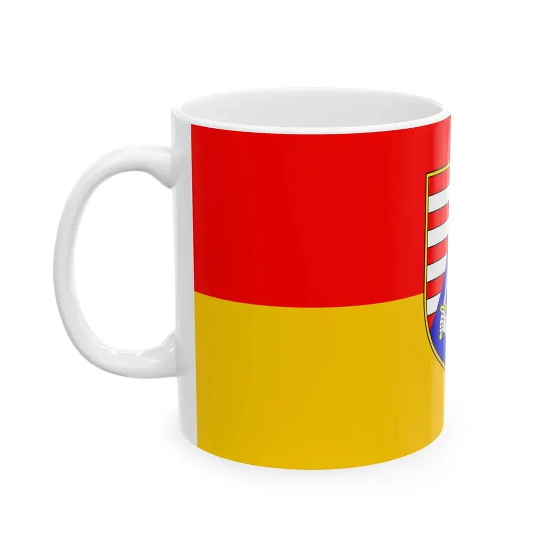 Flag of Karlovac county (Croatia) White Coffee Mug - Go Mug Yourself