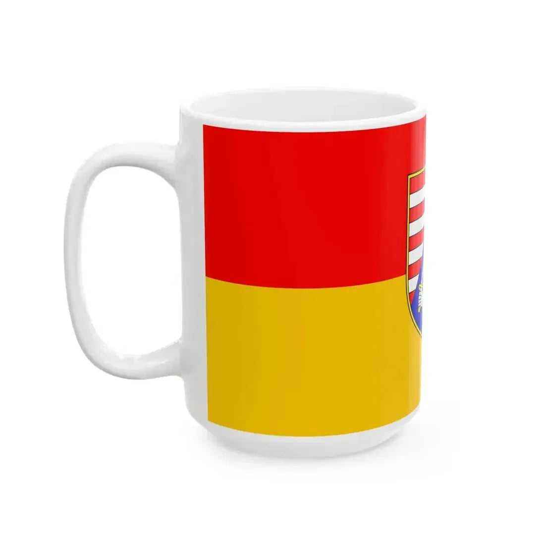 Flag of Karlovac county (Croatia) White Coffee Mug - Go Mug Yourself