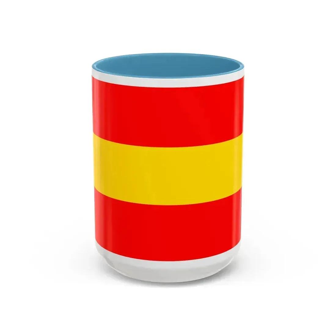Flag of Karlsruhe 2 Germany - Accent Coffee Mug 15oz Light Blue - Go Mug Yourself