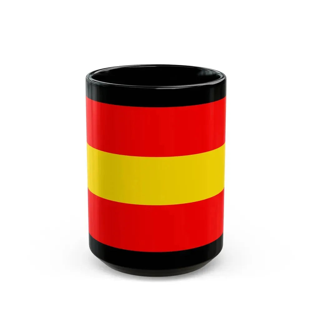 Flag of Karlsruhe 2 Germany - Black Coffee Mug 15oz - Go Mug Yourself