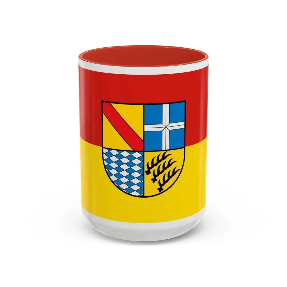 Flag of Karlsruhe Germany - Accent Coffee Mug 15oz Red - Go Mug Yourself