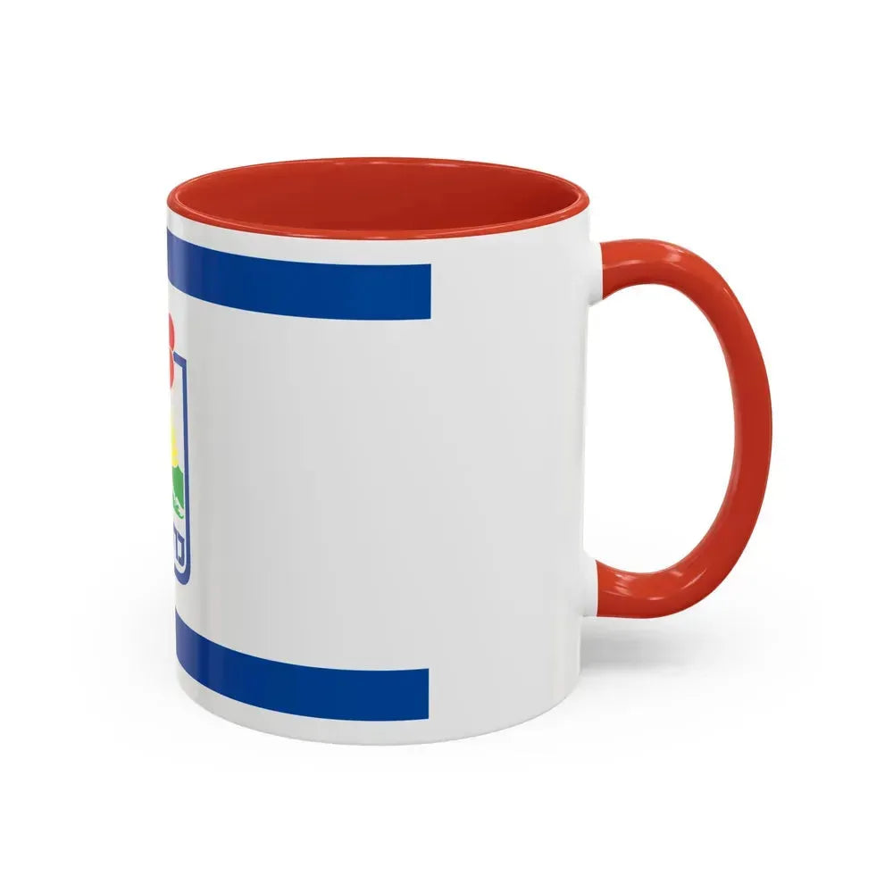 Flag of Karmiel Israel - Accent Coffee Mug - Go Mug Yourself