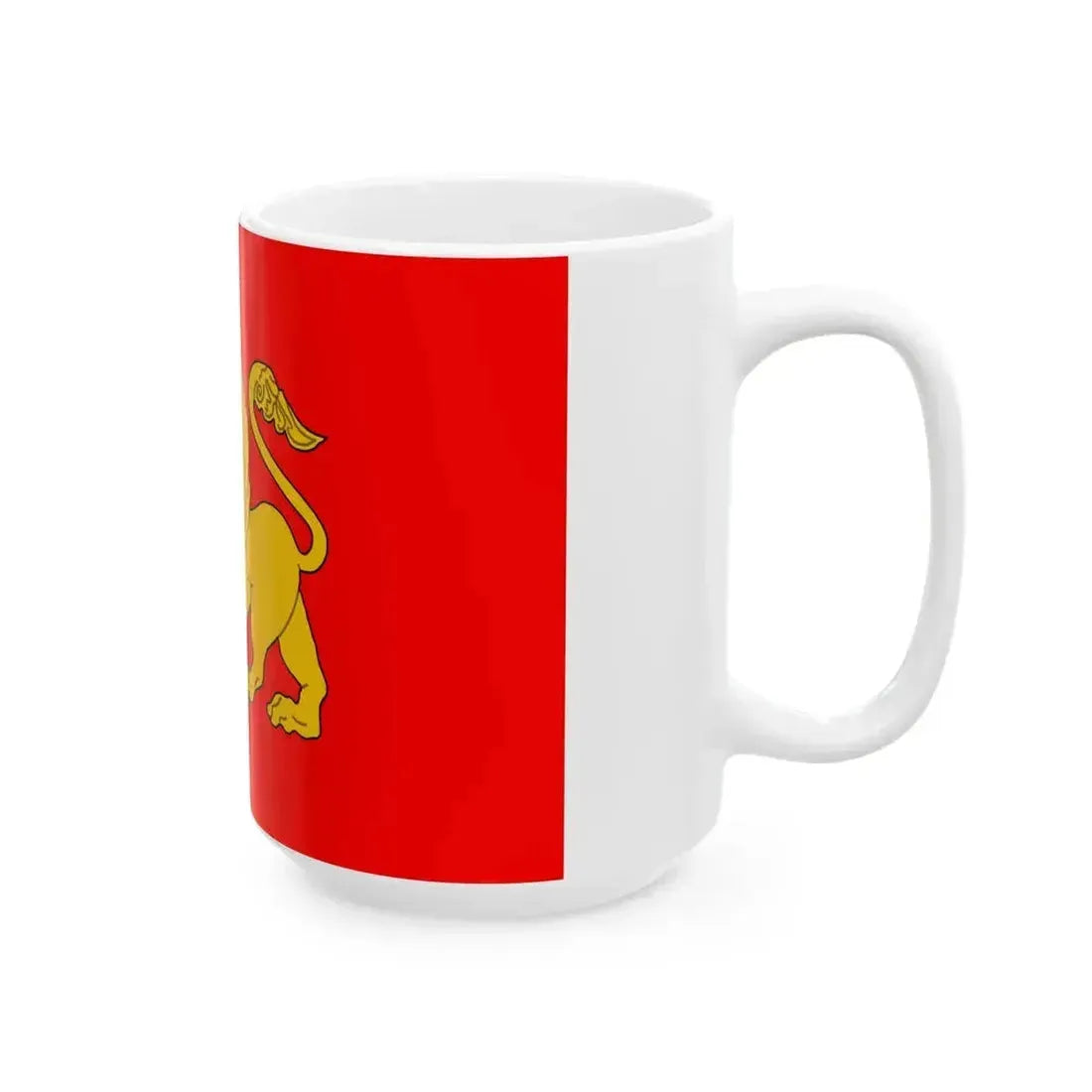 Flag of Kaspi Municipality (Georgia) White Coffee Mug - Go Mug Yourself
