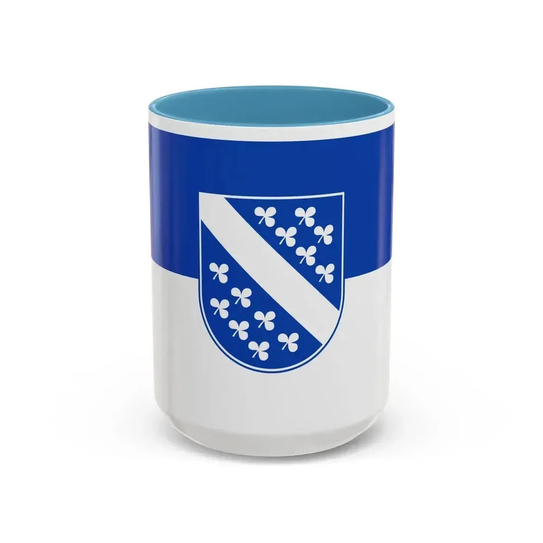 Flag of Kassel 2 Germany - Accent Coffee Mug 15oz Light Blue - Go Mug Yourself