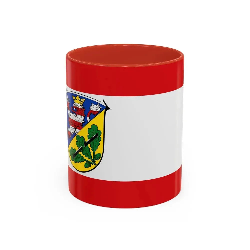 Flag of Kassel Germany - Accent Coffee Mug 11oz Red - Go Mug Yourself