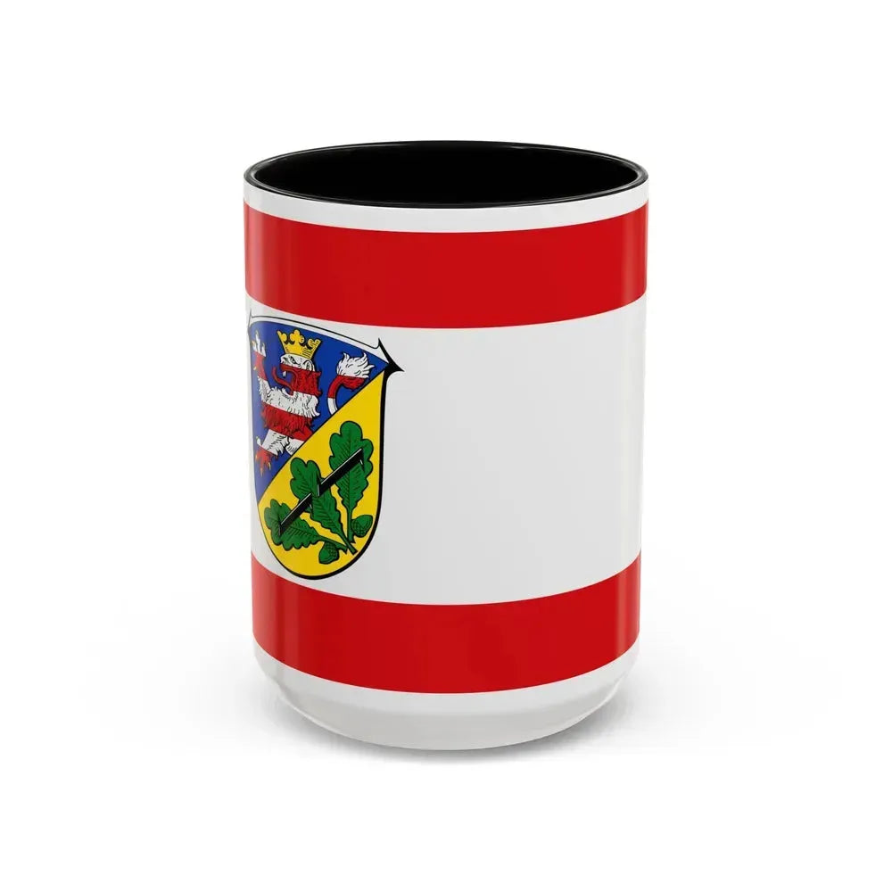 Flag of Kassel Germany - Accent Coffee Mug 15oz Black - Go Mug Yourself