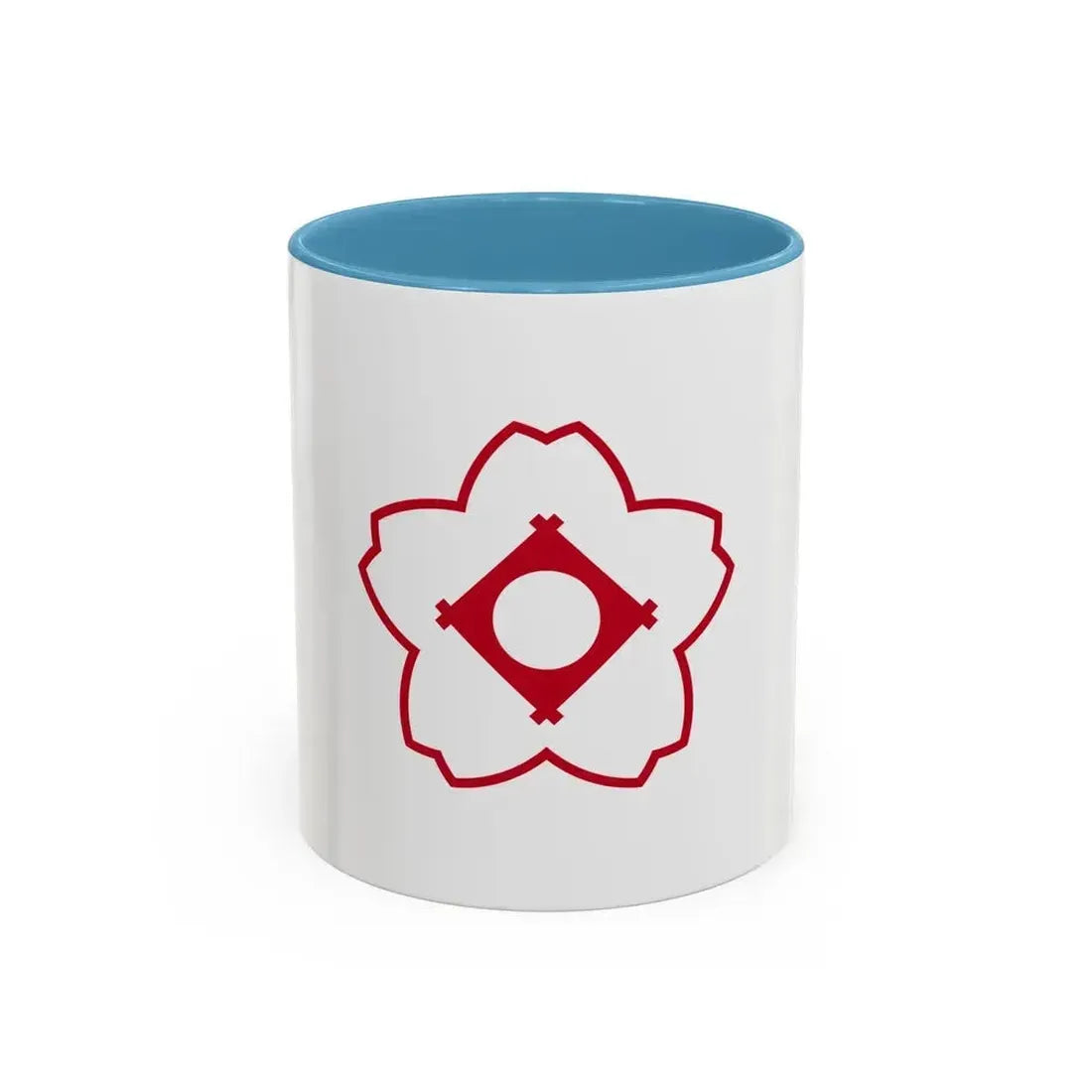 Flag of Kasugai Aichi Japan - Accent Coffee Mug 11oz Light Blue - Go Mug Yourself