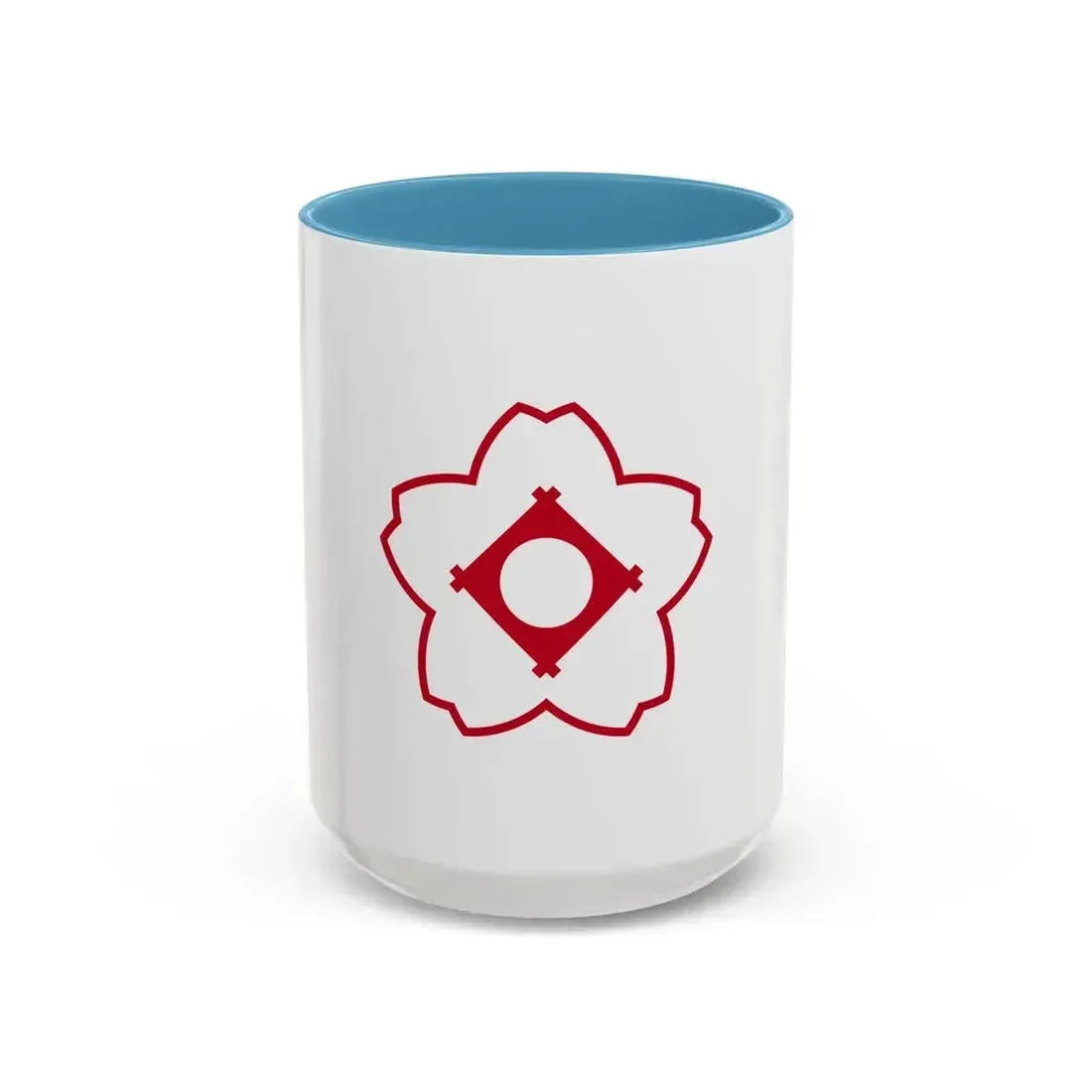 Flag of Kasugai Aichi Japan - Accent Coffee Mug 15oz Light Blue - Go Mug Yourself