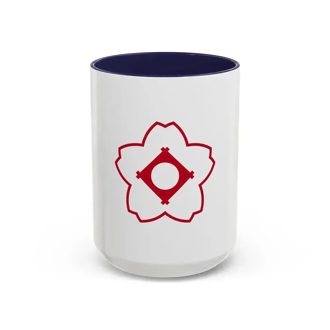 Flag of Kasugai Aichi Japan - Accent Coffee Mug 15oz Navy - Go Mug Yourself