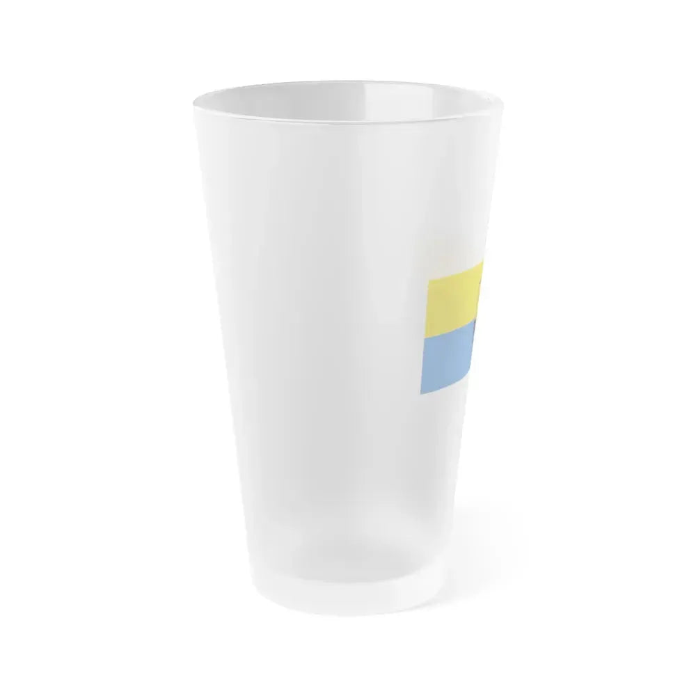 Flag of Katowice Poland - Frosted Pint Glass 16oz - Go Mug Yourself