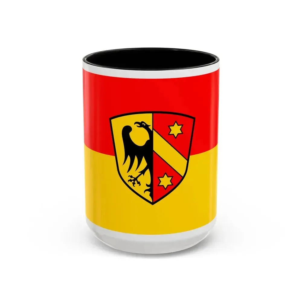 Flag of Kaufbeuren Germany - Accent Coffee Mug 15oz Black - Go Mug Yourself