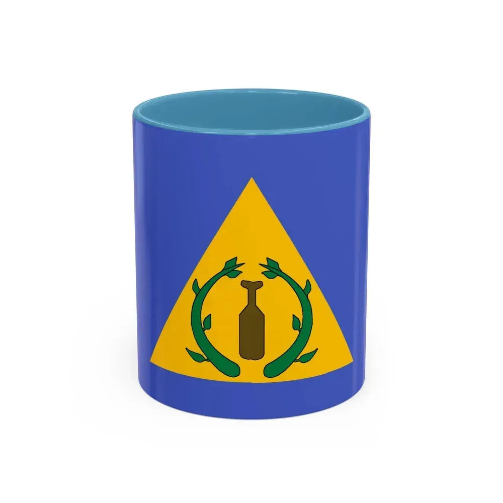 Flag of Kayangel Palau - Accent Coffee Mug 11oz Light Blue - Go Mug Yourself
