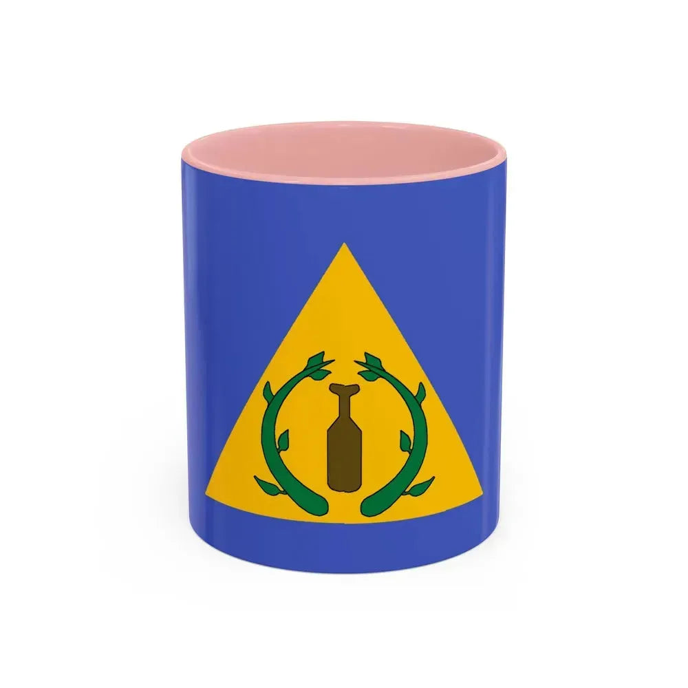 Flag of Kayangel Palau - Accent Coffee Mug 11oz Pink - Go Mug Yourself