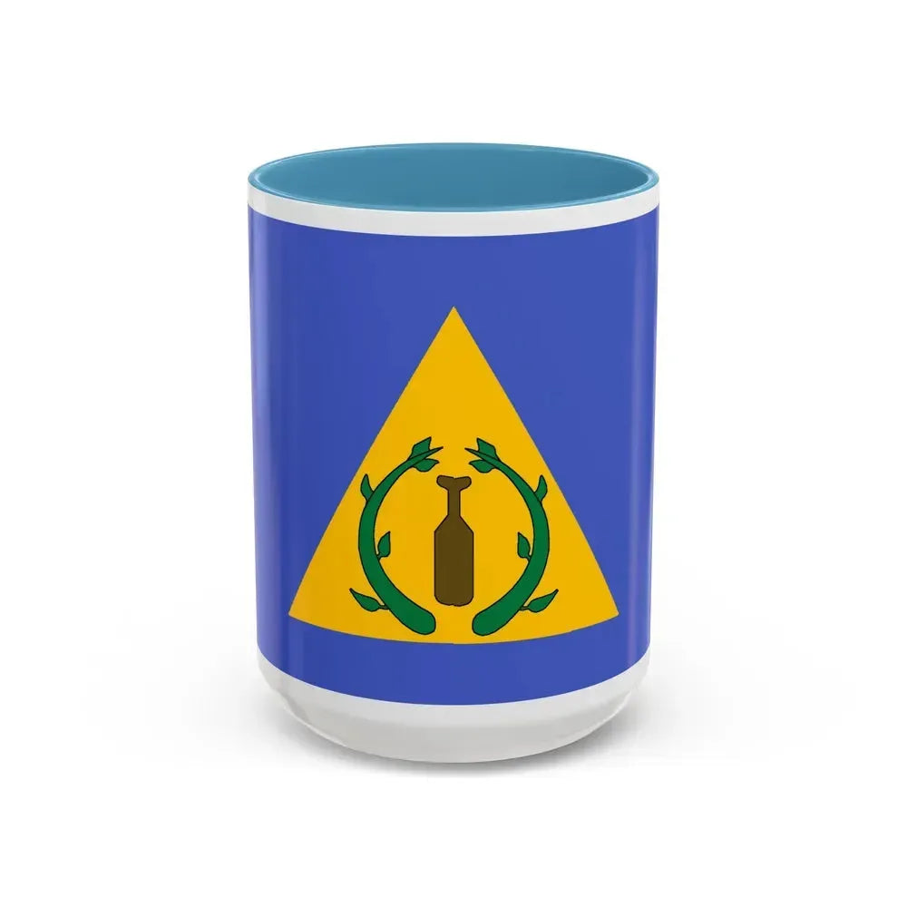 Flag of Kayangel Palau - Accent Coffee Mug 15oz Light Blue - Go Mug Yourself
