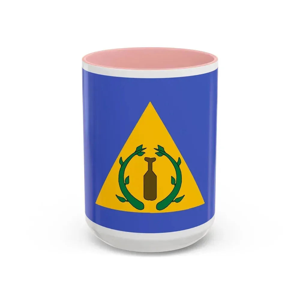 Flag of Kayangel Palau - Accent Coffee Mug 15oz Pink - Go Mug Yourself