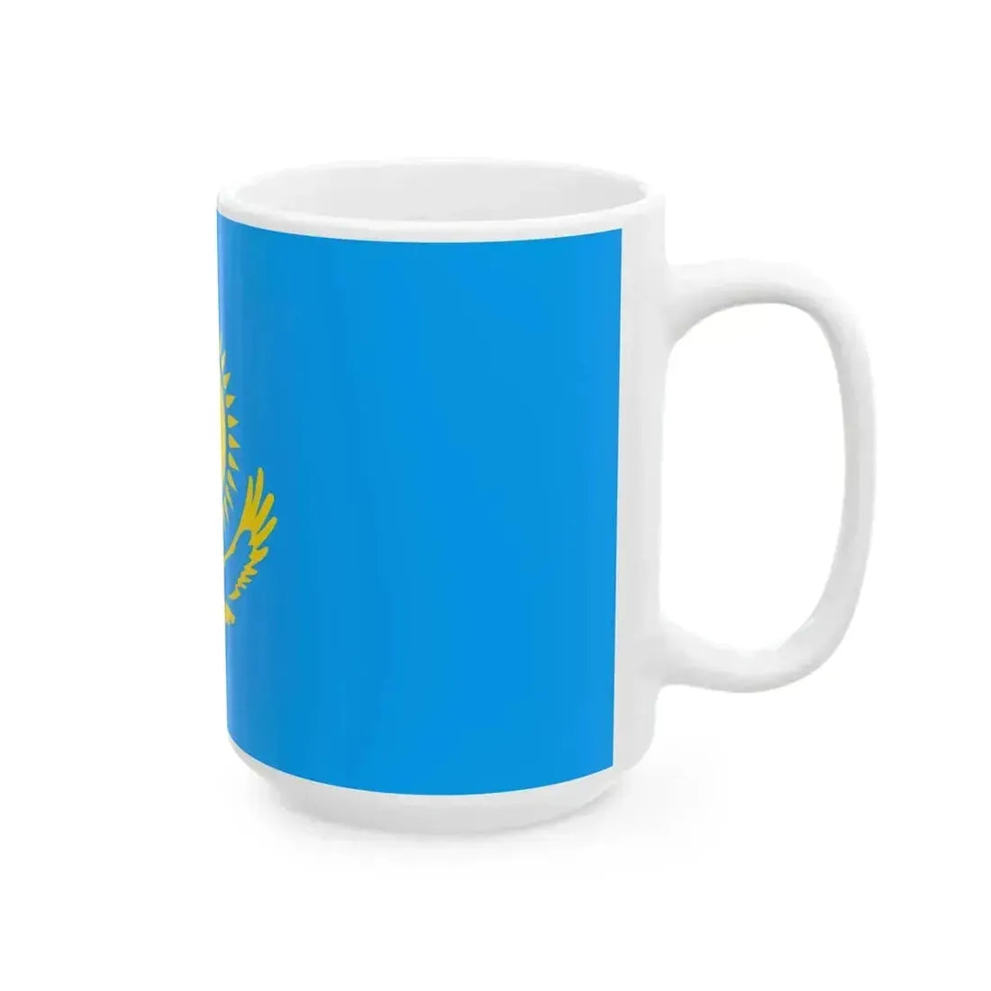 Flag of Kazakhstan 1992 variant (Kazakhstan) White Coffee Mug - Go Mug Yourself