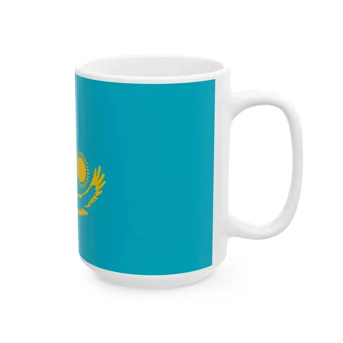 Flag of Kazakhstan 20 year (Kazakhstan) White Coffee Mug - Go Mug Yourself