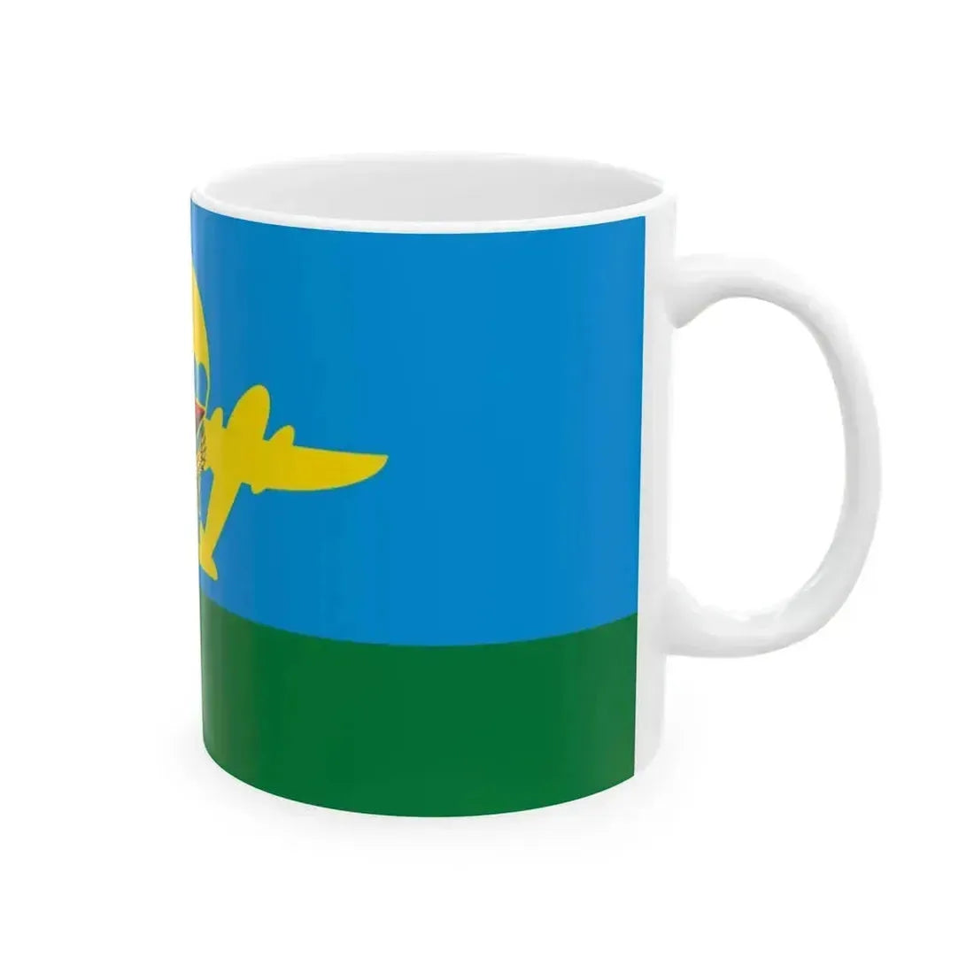 Flag of Kazakhstan Airborne Troops (Kazakhstan) White Coffee Mug - Go Mug Yourself