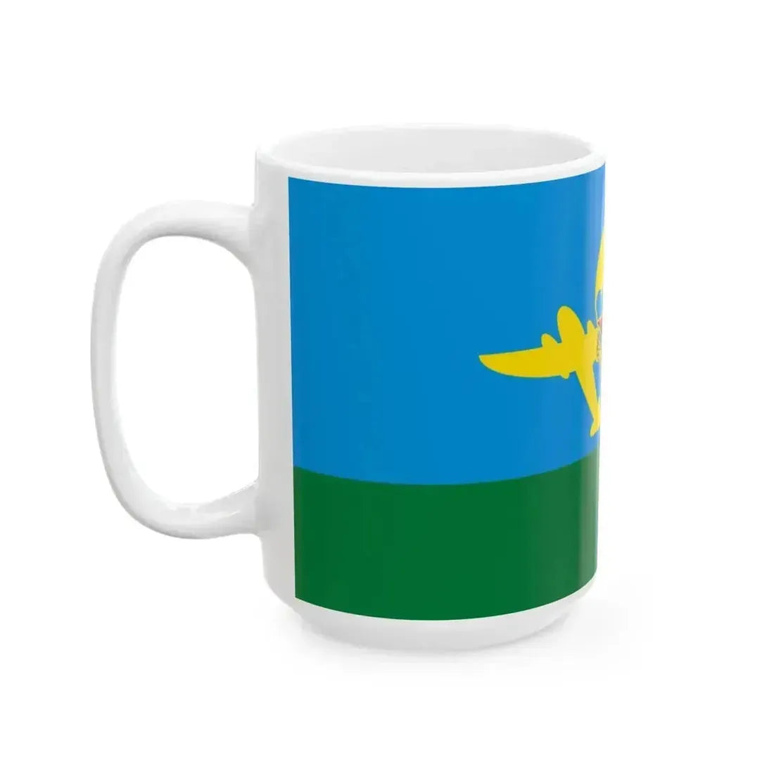 Flag of Kazakhstan Airborne Troops (Kazakhstan) White Coffee Mug - Go Mug Yourself