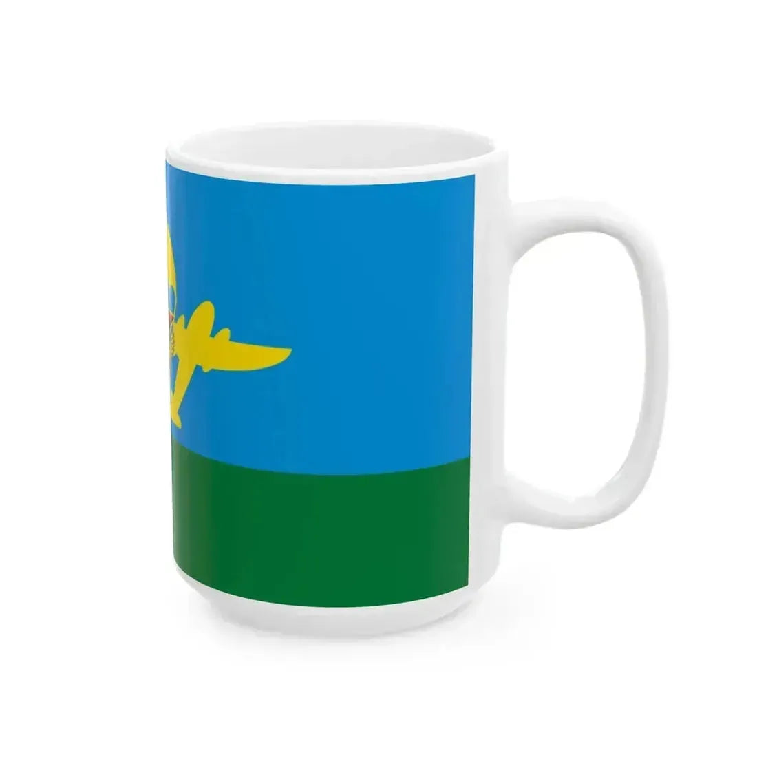 Flag of Kazakhstan Airborne Troops (Kazakhstan) White Coffee Mug - Go Mug Yourself