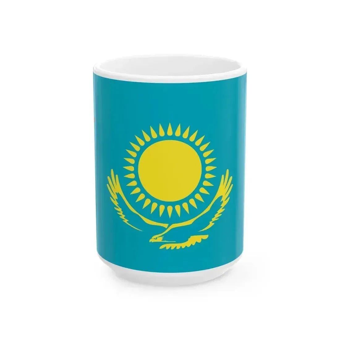 Flag of Kazakhstan Army (Kazakhstan) White Coffee Mug 15oz - Go Mug Yourself