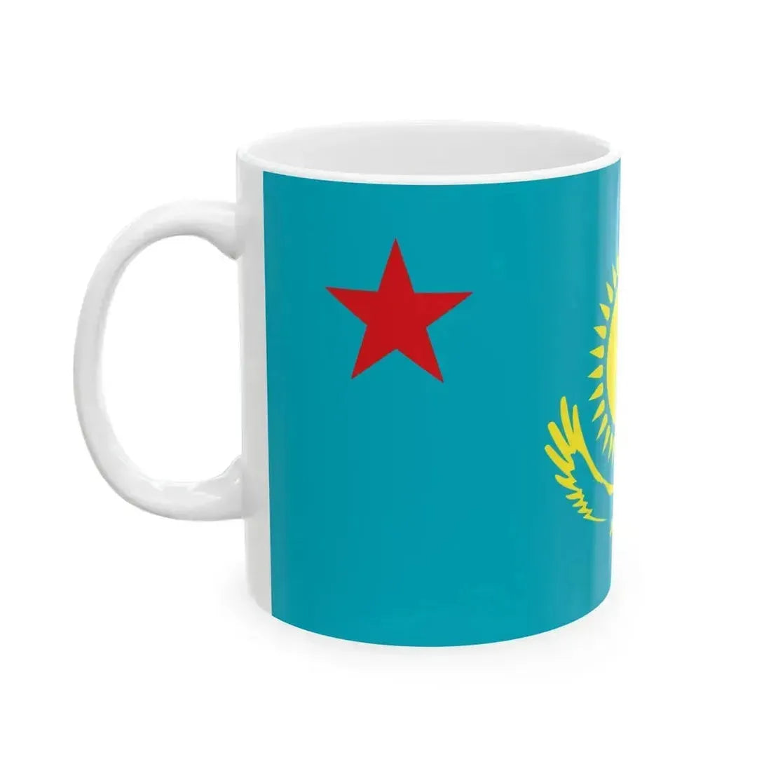 Flag of Kazakhstan Army (Kazakhstan) White Coffee Mug - Go Mug Yourself