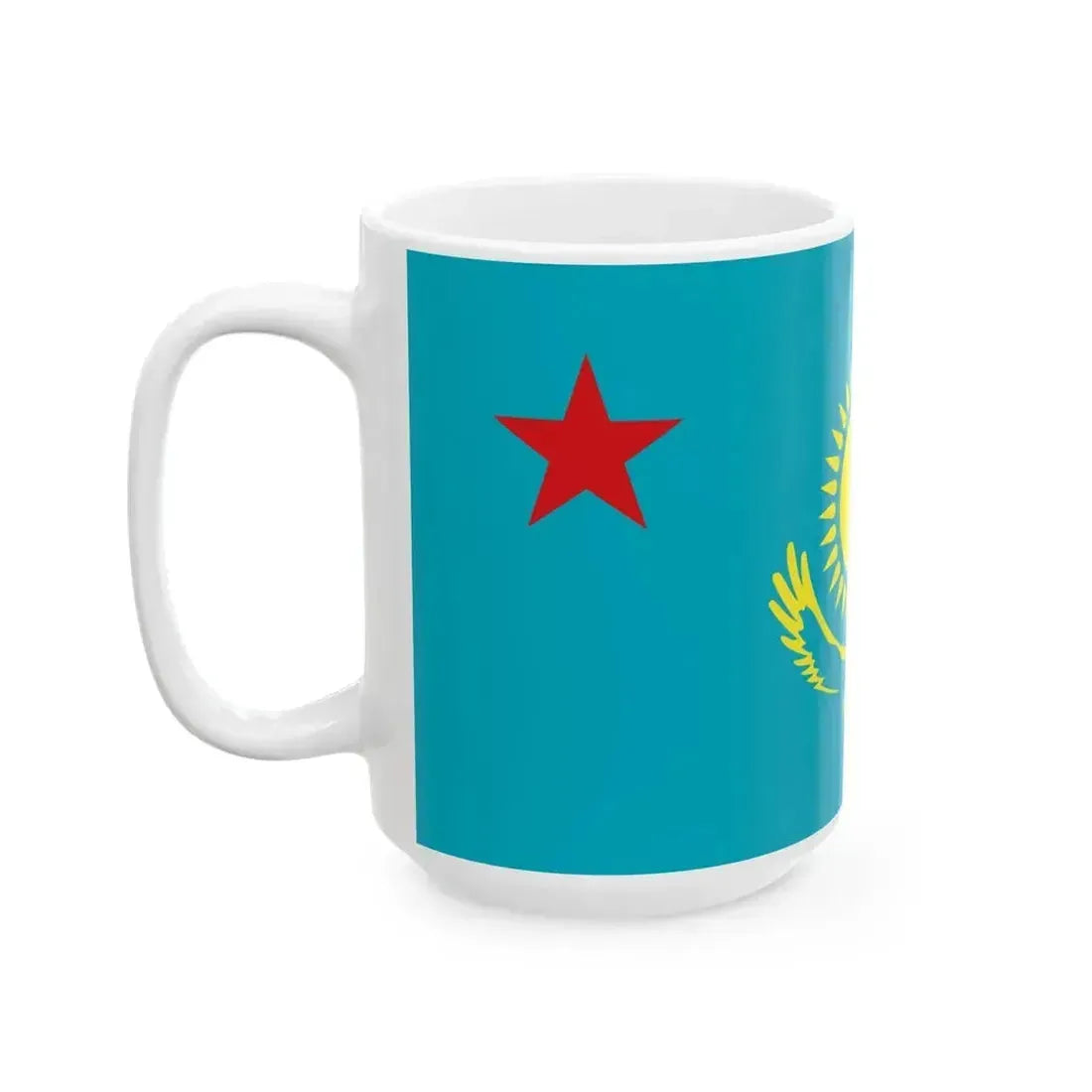 Flag of Kazakhstan Army (Kazakhstan) White Coffee Mug - Go Mug Yourself